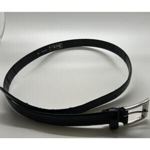 Vintage The Ritz Classic Belt Womens Size Medium‎ Navy Blue Silver Genuine 80s